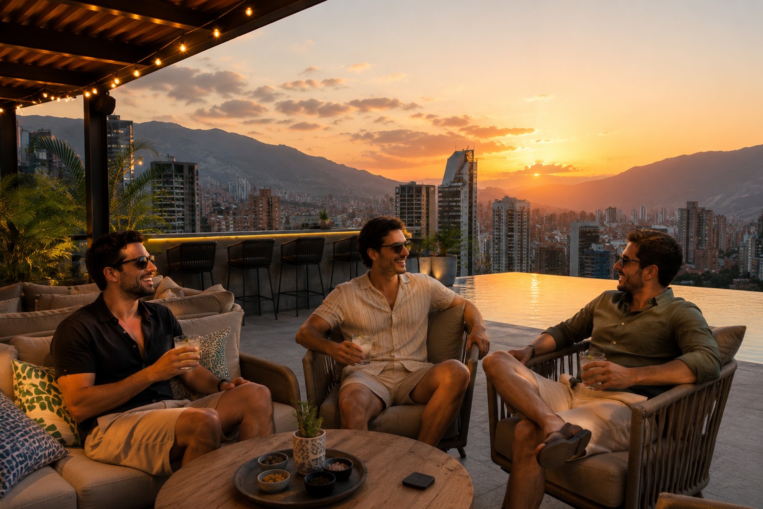 Medellin Bachelor Party Rooftop