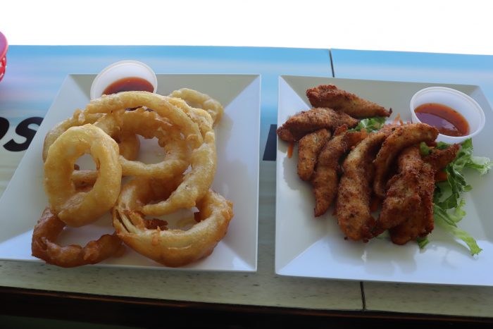 Chicken Tenders and Onion Rings @ Lazy Lizard