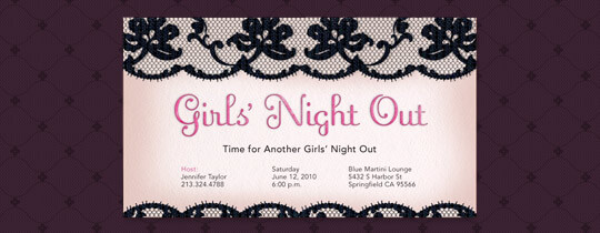 Black Lace Invitation