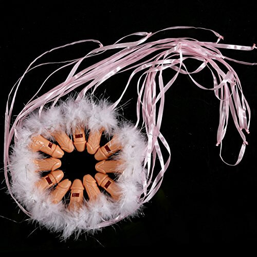 Mandydov 12pcs Bachelorette Party Girls Night Out Willy Penis Dicky Pecker Whistles for Wedding Party Favor Supplies (Pink Whistles)