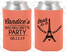 Bachelorette Party Koozies Favors Gifts (60166) Paris, Ooh La La, Destination
