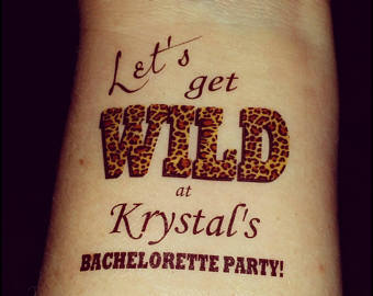Bachelorette tattoos Bridesmaid tattoo Bride tattoo animal print custom tattoo