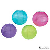 Bright Hanging Paper Lanterns