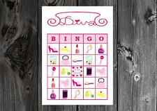 Diva Princess Birthday / Bachelorette Party Game Bingo on Card Stock 10/20/30ct