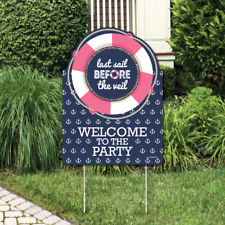 Last Sail Before The Veil - Party Decoration - Nautical Bachelorette Yard Sign