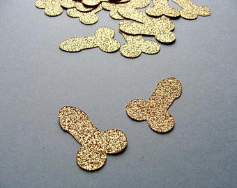 Naughty bachelorette party decorations, Penis confetti, CHOOSE SIZE and AMOUNT, Penis die cut, Penis decorations, Same penis forever decor