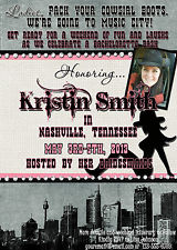 Rhinestone Cowgirl Bachelorette Party Invitation Nashville