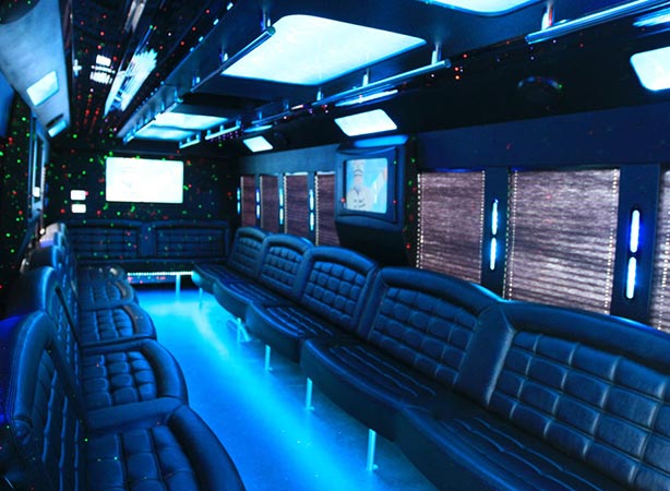 29 Passenger Limo Bus inside view 1