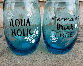 Mermaid Wine Glass Set