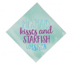 mermaid theme paper napkins