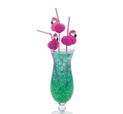pink flamingo straws