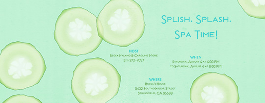 Cucumber Splash Invitation