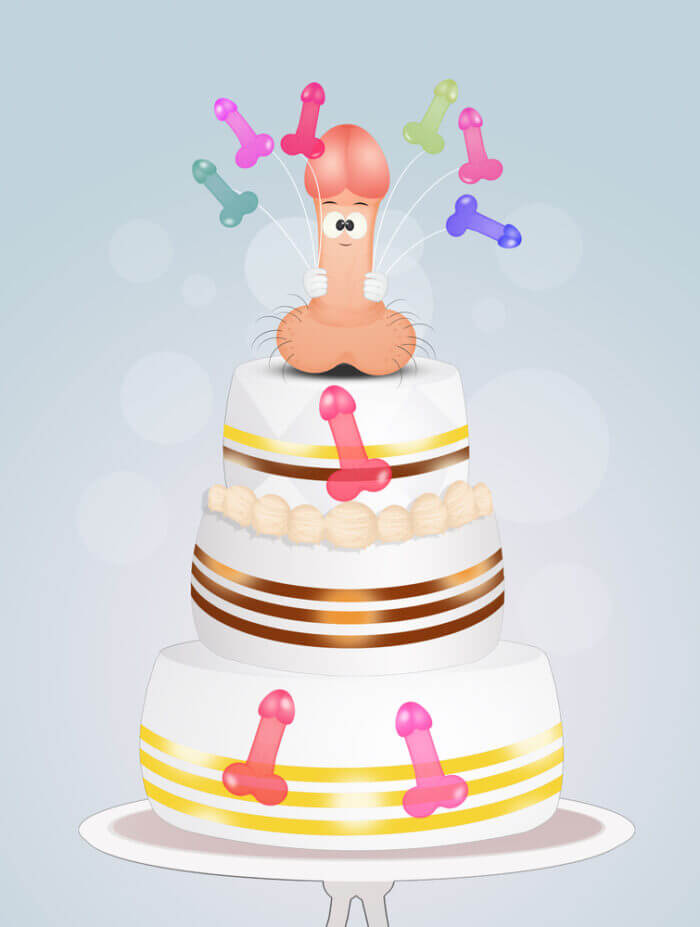 bachelorette p cake